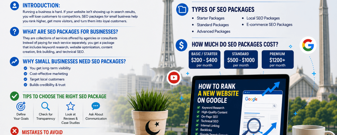 SEO Packages for Small Business – affordable SEO services, local SEO, keyword research, technical SEO, content creation and link building